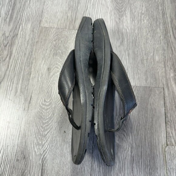 Olukai Ohana Sandals Mens Size 10 Flip Flop Black Thong Leather main image 10